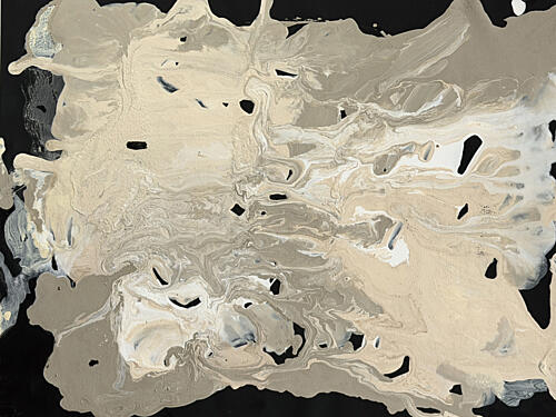 Neutral Fluid Swirls Art déco reproduction