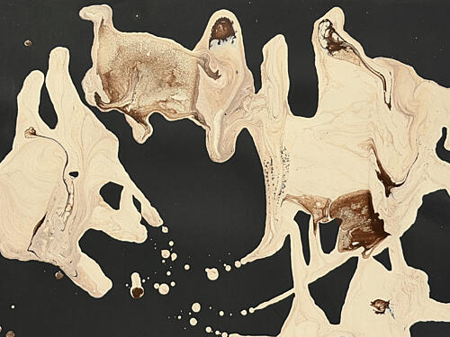 Fluid Mocha Swirl Art déco reproduction