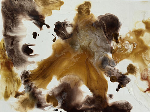 Golden Liquid Dynamics Art déco reproduction