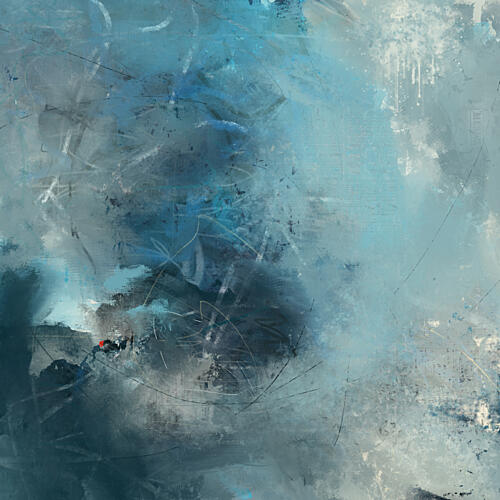 Abstract Ocean Blues Art déco reproduction