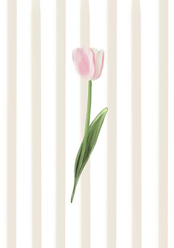 Soft Tulip Stripes Art déco reproduction