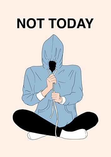 Not Today Mood Art Print by Lisen Vennesland