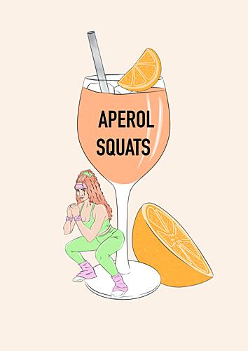 Drink Squats Fitness Pop art reproduction