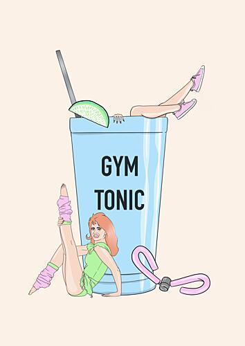 Retro Gym Tonic Pop art reproduction