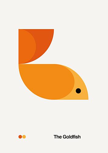 Modern Goldfish Design Art déco reproduction