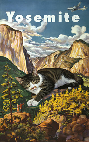 Yosemite Catnap Art déco reproduction