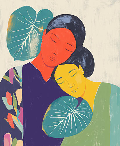 Peaceful Embrace Art Print