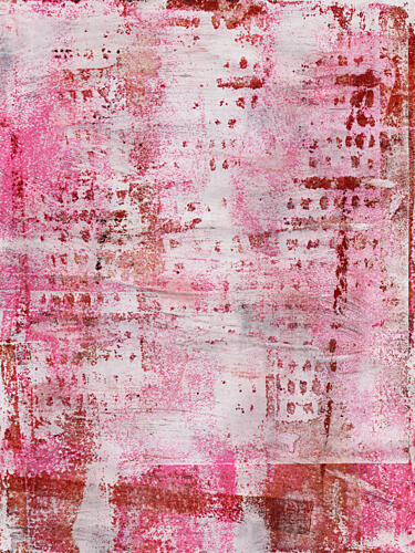 Vibrant Pink Abstract Art déco reproduction