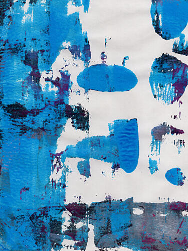 Vibrant Blue Shapes Art déco reproduction