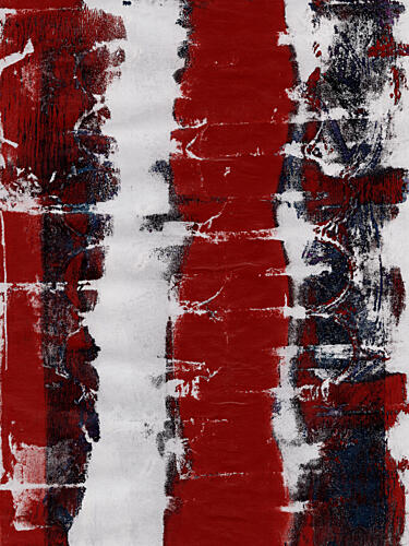 Textured Red White Stripes Art déco reproduction