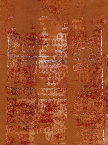 Earthy Rust Abstract Art déco reproduction