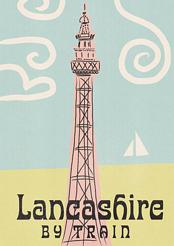 Retro Blackpool Tower Art déco reproduction