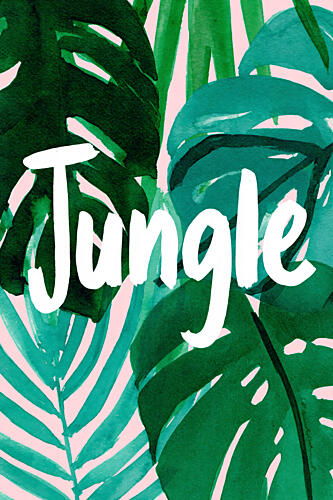 Jungle Tropical Leaves Art déco reproduction