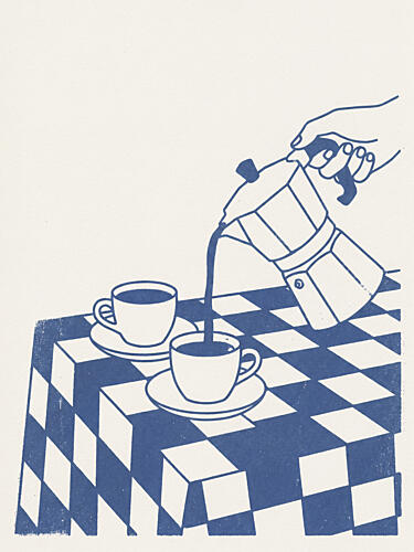 Moka Pot Morning Art déco reproduction