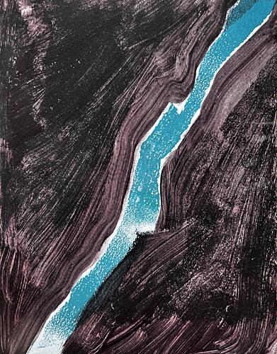 Vibrant River Canyon Art Print