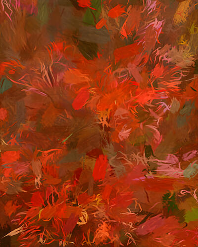Fiery Abstract Energy Art Print
