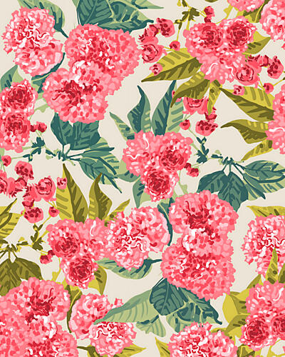 Painterly Pink Blooms Art déco reproduction