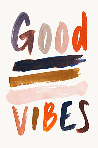 Colorful Good Vibes Art déco reproduction