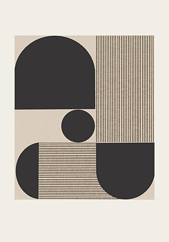 Abstract Geometric Shapes Art déco reproduction