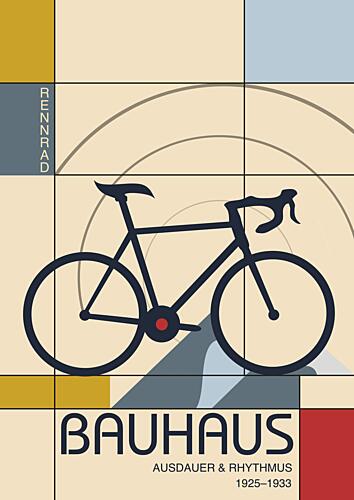 Geometric Racing Bicycle Art déco reproduction