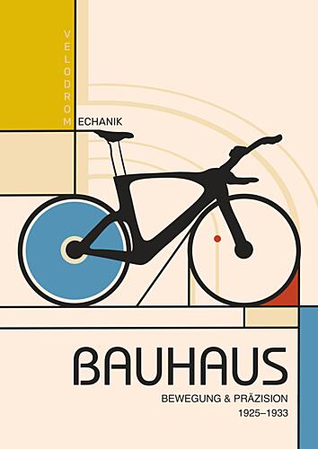 Bauhaus Geometric Cycling Art déco reproduction