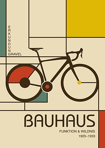 Bauhaus Bike Exploration Art déco reproduction