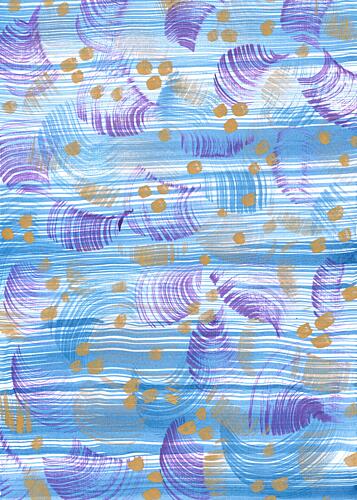 Abstract Ocean Flow Art déco reproduction