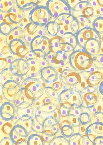 Gentle Abstract Circles Art déco reproduction