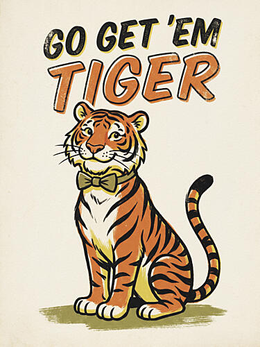 Go Get Em Tiger Art déco reproduction