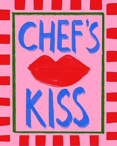 Chefs Kiss Lips Art déco reproduction