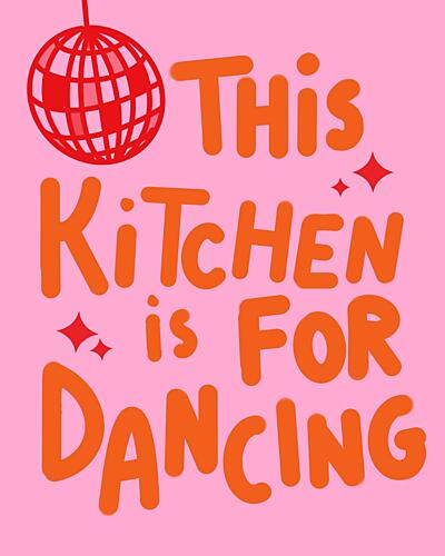 Kitchen Is for Dancing Art déco reproduction