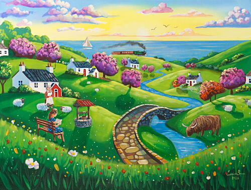 A Journey Through Summer Fields Art Print