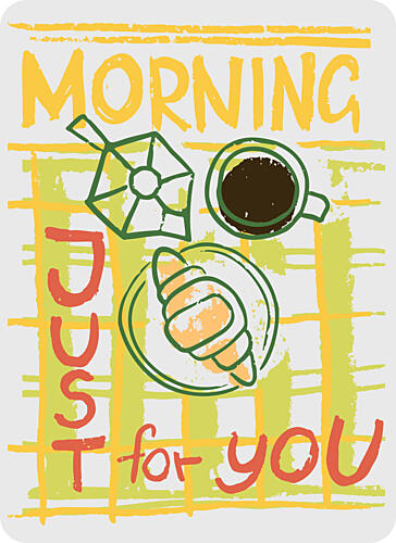 Morning Coffee Croissant Art déco reproduction