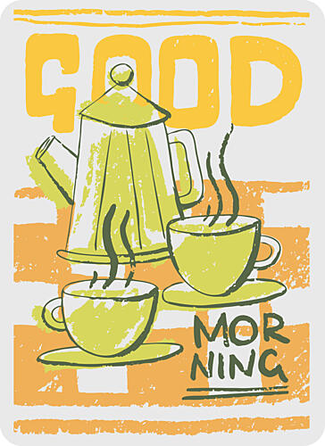 Good Morning Coffee Art déco reproduction