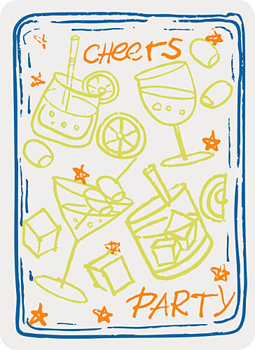 Cheers Party Drinks Art Print by Marika Barsrsind