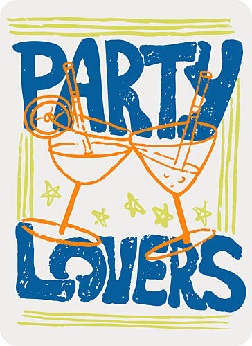 Party Lovers Cheers Art déco reproduction