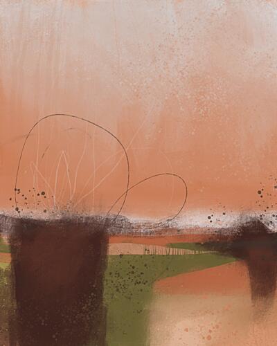 Warm Abstract Horizon Art déco reproduction