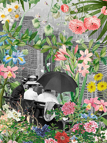 Vintage City Garden Art déco reproduction