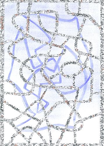Abstract Letter Maze Art Print by Isabelle Brent