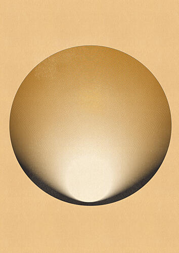 Concentric Golden Glow Gold Print