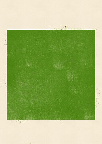 Distressed Green Square Art déco reproduction