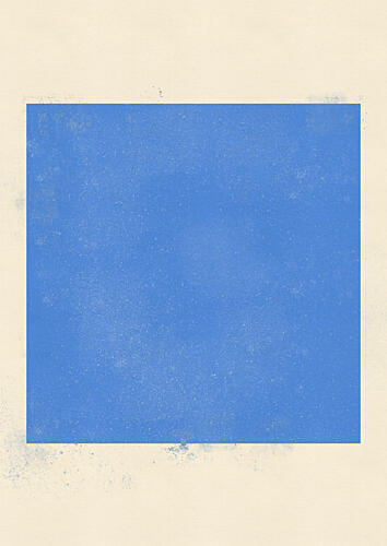 Blue Square Abstract Art déco reproduction