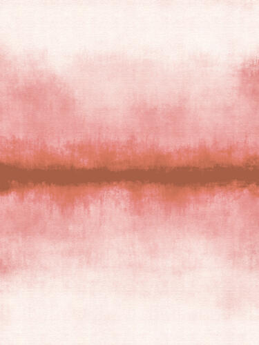 Soft Coral Watercolor Horizon Art déco reproduction