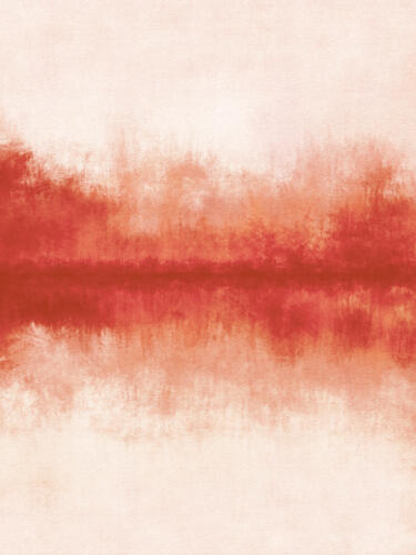 Serene Red Reflection Art déco reproduction