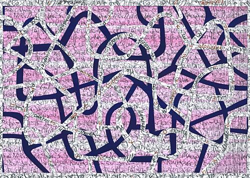 Tangled Graphic Forms Art déco reproduction