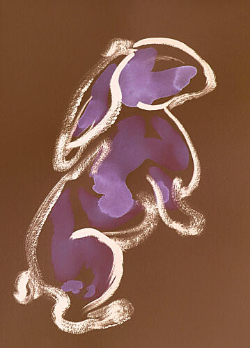Abstract Purple Bunny Art Print by Santhosh ch