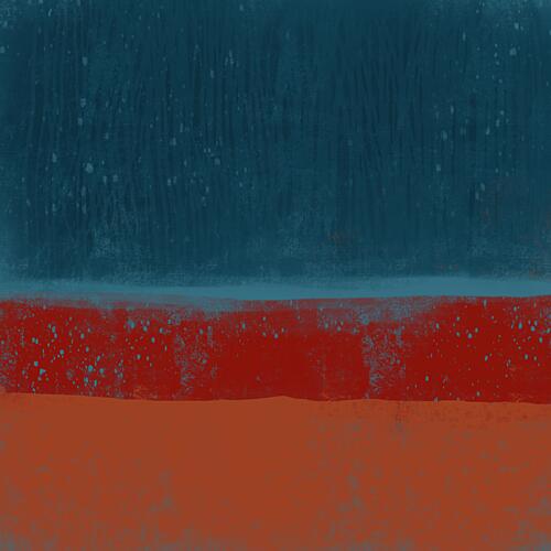 Deep Red Horizon Art déco reproduction
