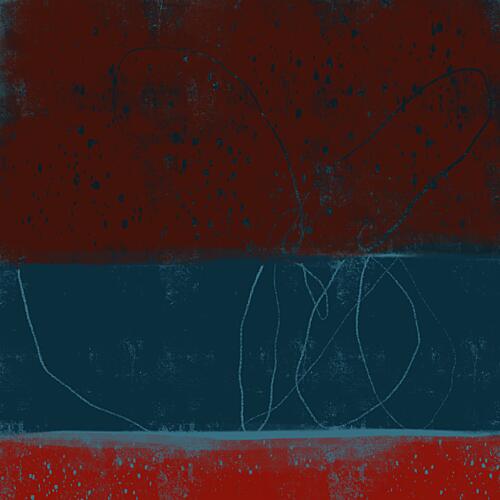 Abstract Color Block Lines Art déco reproduction