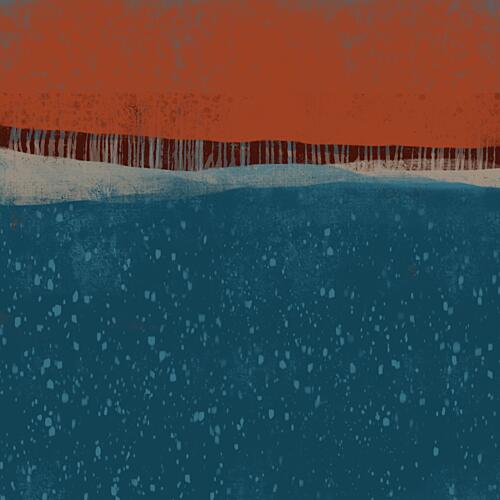 Abstract Forest Waters Art déco reproduction