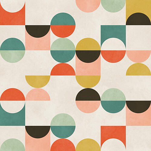 Colorful Geometric Design Art déco reproduction